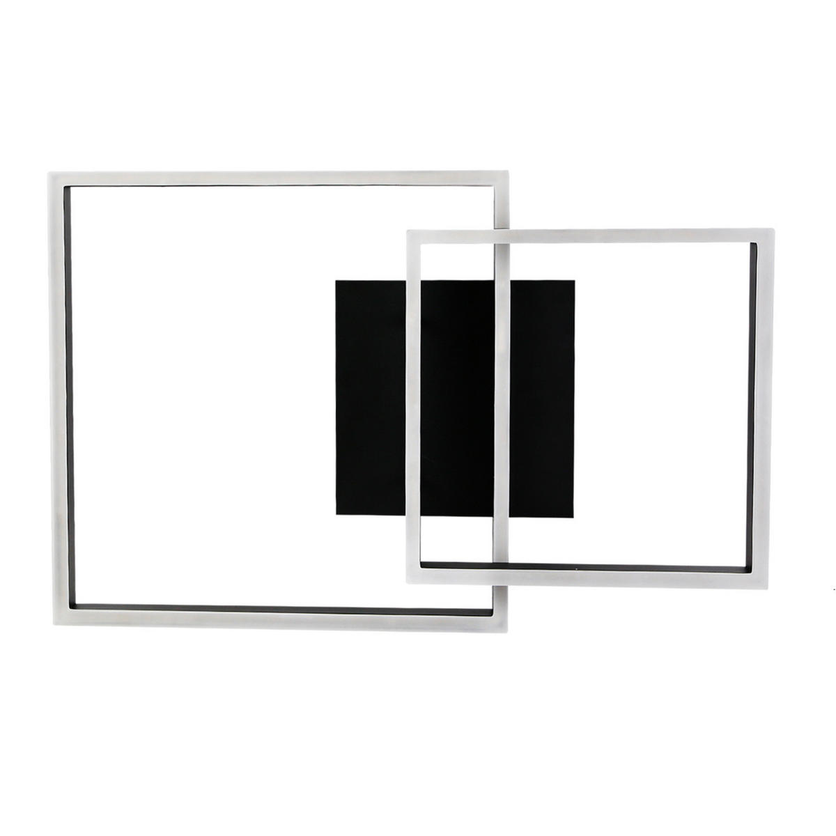 LED-DECKENLEUCHTE Martin 61/40/12 cm - Schwarz, Metall (61/40/12cm) - Nettlife