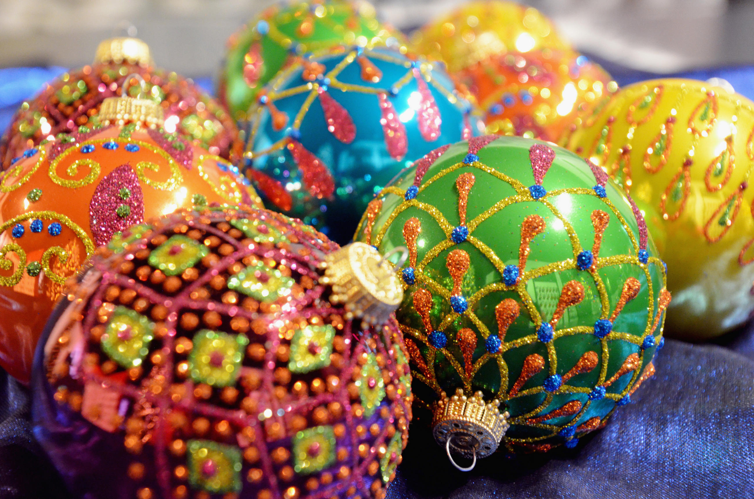 CHRISTBAUMKUGELN Set Marrakesch Mehrfarbig 8cm (Glas / 9 Stk.) - Multicolor, Glas (8/8/8cm) - Krebs Glas Lauscha