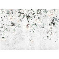 Fototapete Blätter Hängend Grau 312x219 cm - Multicolor, Textil (312/219cm) - Wallarena