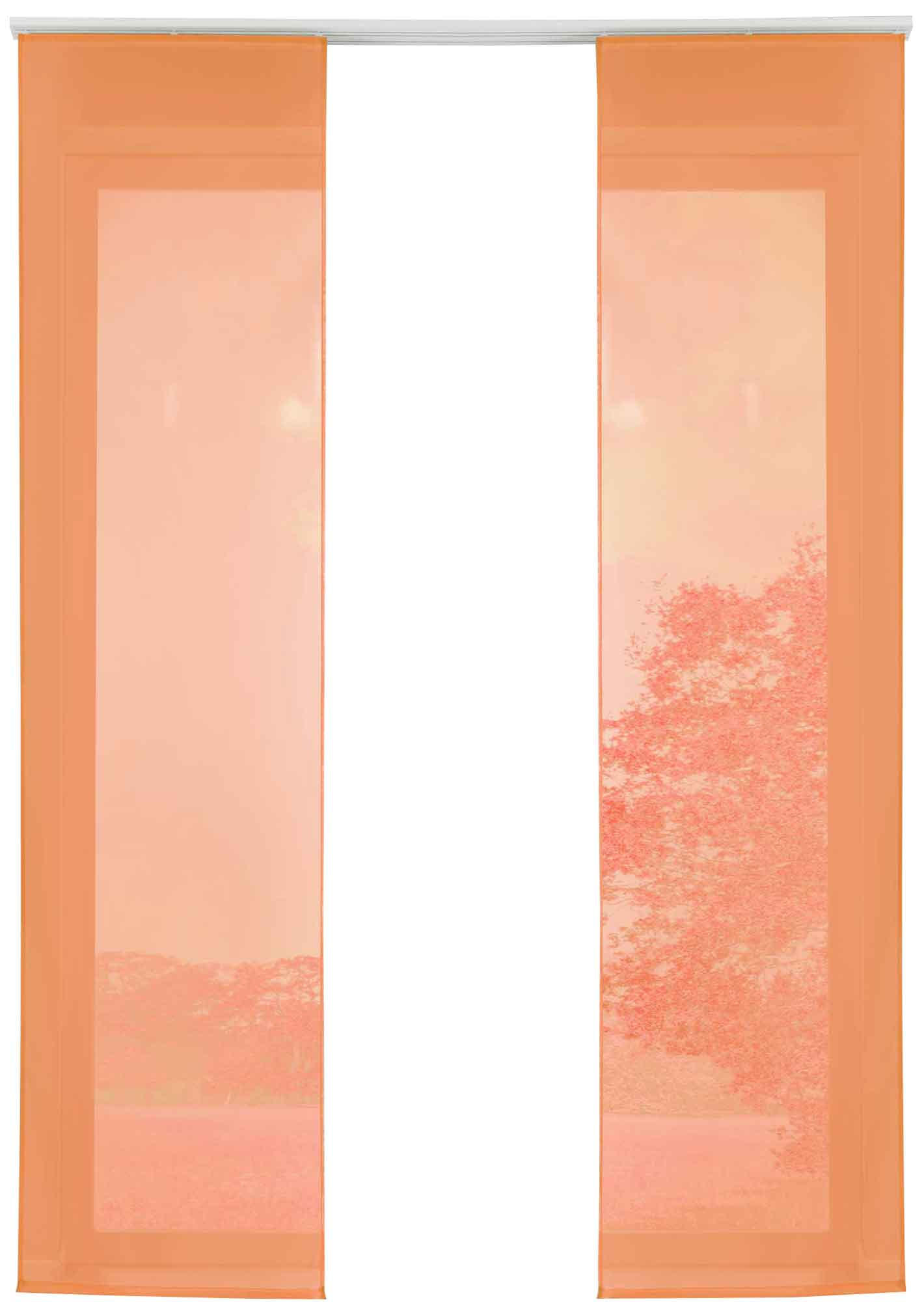 VORHANG 2ER SET HxB 245x60 cm Orange - Orange, Textil (60/245cm) - Gardinenbox