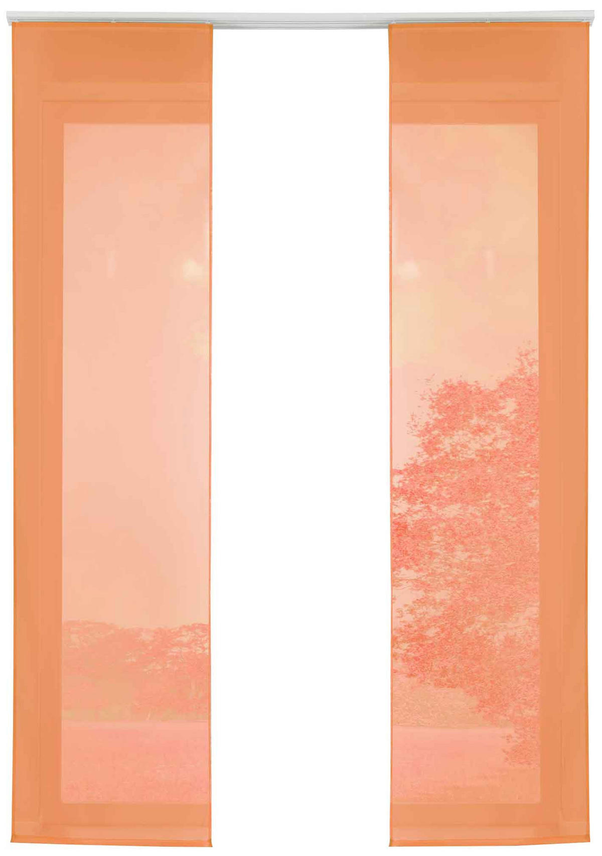 VORHANG 2ER SET HxB 245x60 cm Orange - Orange, Textil (60/245cm) - Gardinenbox