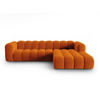 ECKSOFA modular rechts Lupine aus Samt terrakotta 4 Sitzplätze - Terracotta, Textil (177/290cm) - Micadoni