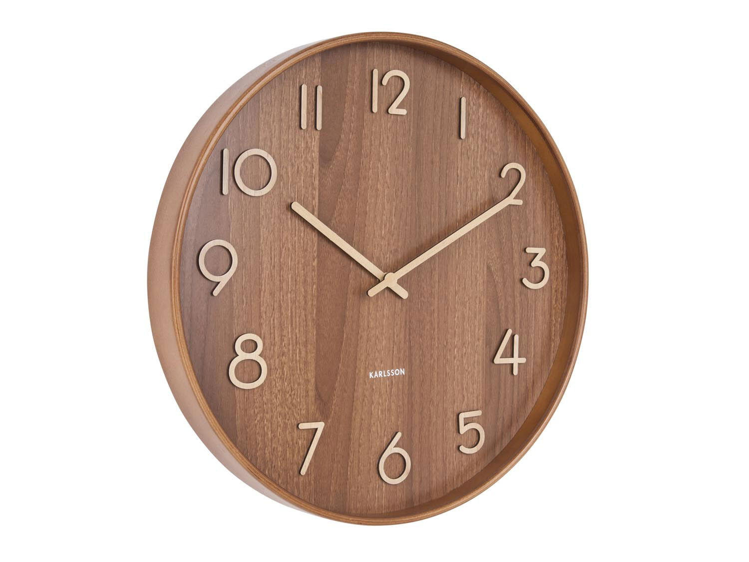 WANDUHR Pure Ø60 cm - Braun, Holz (60/60/5.4cm) - Karlsson