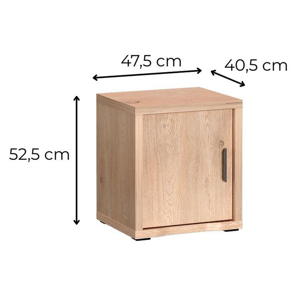 NACHTKOMMODE Grande G-7 47,5 x 52,5 x 40,5 cm Eiche Cremona - Beige, Holzwerkstoff (47.5/52.5/40.5cm) - Koseto