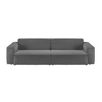 SOFA SAMU Anthrazit Cord - Anthrazit/Schwarz, Textil (236/72/106cm) - KAWOLA