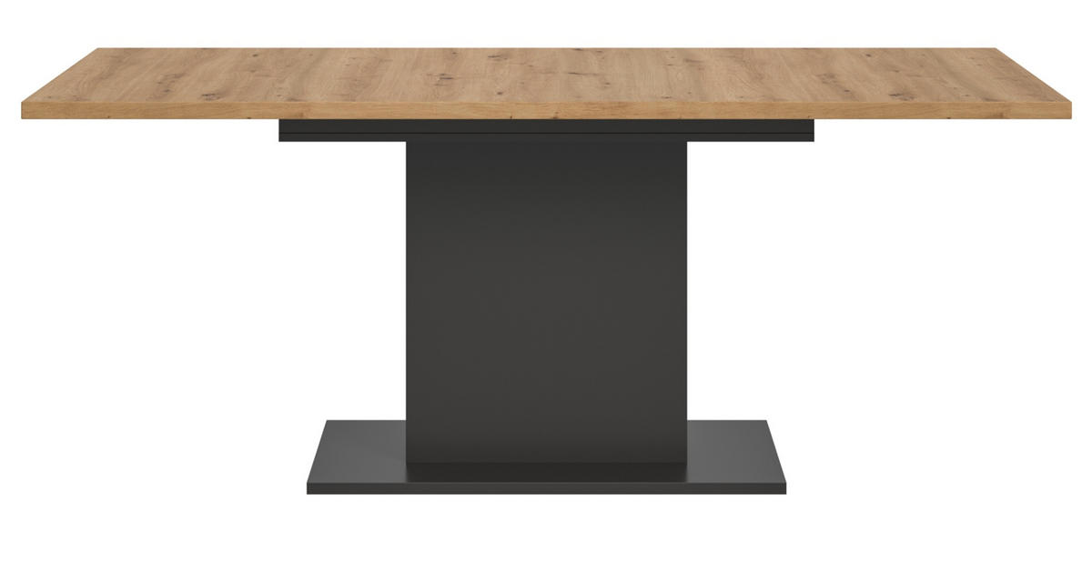 ESSTISCH grau, Eiche Artisan Küchentisch ausziehbar 150 - 190 cm - Eiche Artisan/Grau, Holzwerkstoff/Metall (150/90/76cm) - Inn.Furn