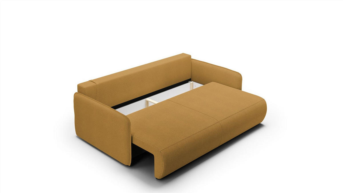 SCHLAFSOFA Calgary - Gelb, Holzwerkstoff/Textil (216/86/105cm) - Fun Möbel