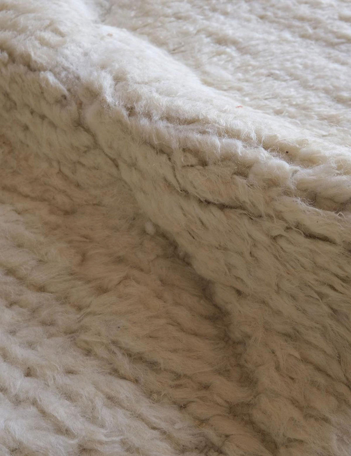 BERBERTEPPICH handgewebt Marokko 165x 238 cm - Weiß, Naturmaterialien (165/238cm) - AFK Living