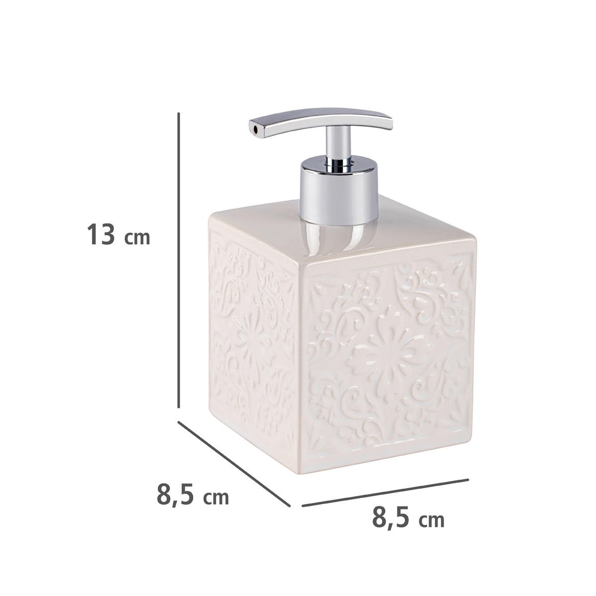 SEIFENSPENDER Cordoba White 500 ml 9/9/13 cm - Weiß, Keramik (9/13/9cm) - Wenko