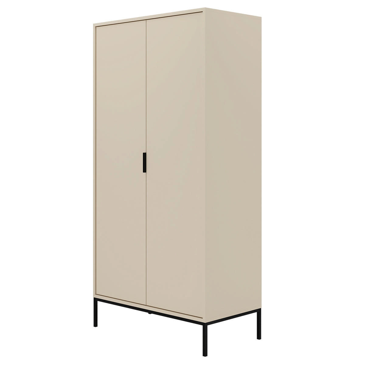 SCHRANK 2 Türen Seattle Kaschmir - Beige, Holzwerkstoff (100/205.4/55cm) - Petits-meubles