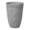 BLUMENTOPF grau rund 35/35/50 cm Camia - Grau, Stein (50cm) - Beliani