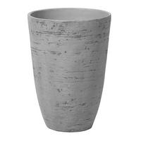 BLUMENTOPF grau rund 35/35/50 cm Camia - Grau, Stein (50cm) - Beliani