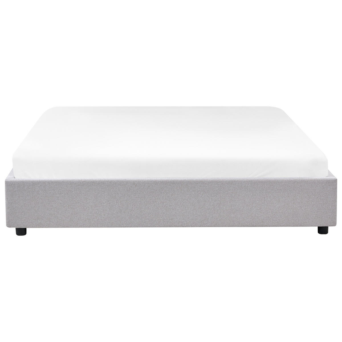 BETT 180/200 cm Hellgrau Prades - Hellgrau, Textil (180/200cm) - Beliani