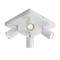 DECKENSTRAHLER Harold 4-flammig 25/25/14 cm - Weiß, Metall (25/25/14cm) - Nettlife