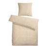 SEERSUCKER-BETTWÄSCHE 135x200 gestreift Sommer Bettbezug Bügelfrei aus 100% Baumwolle, Bettbezüge Streifen Muster Creme - Weiß, Textil (135/200cm) - Carpe Sonno