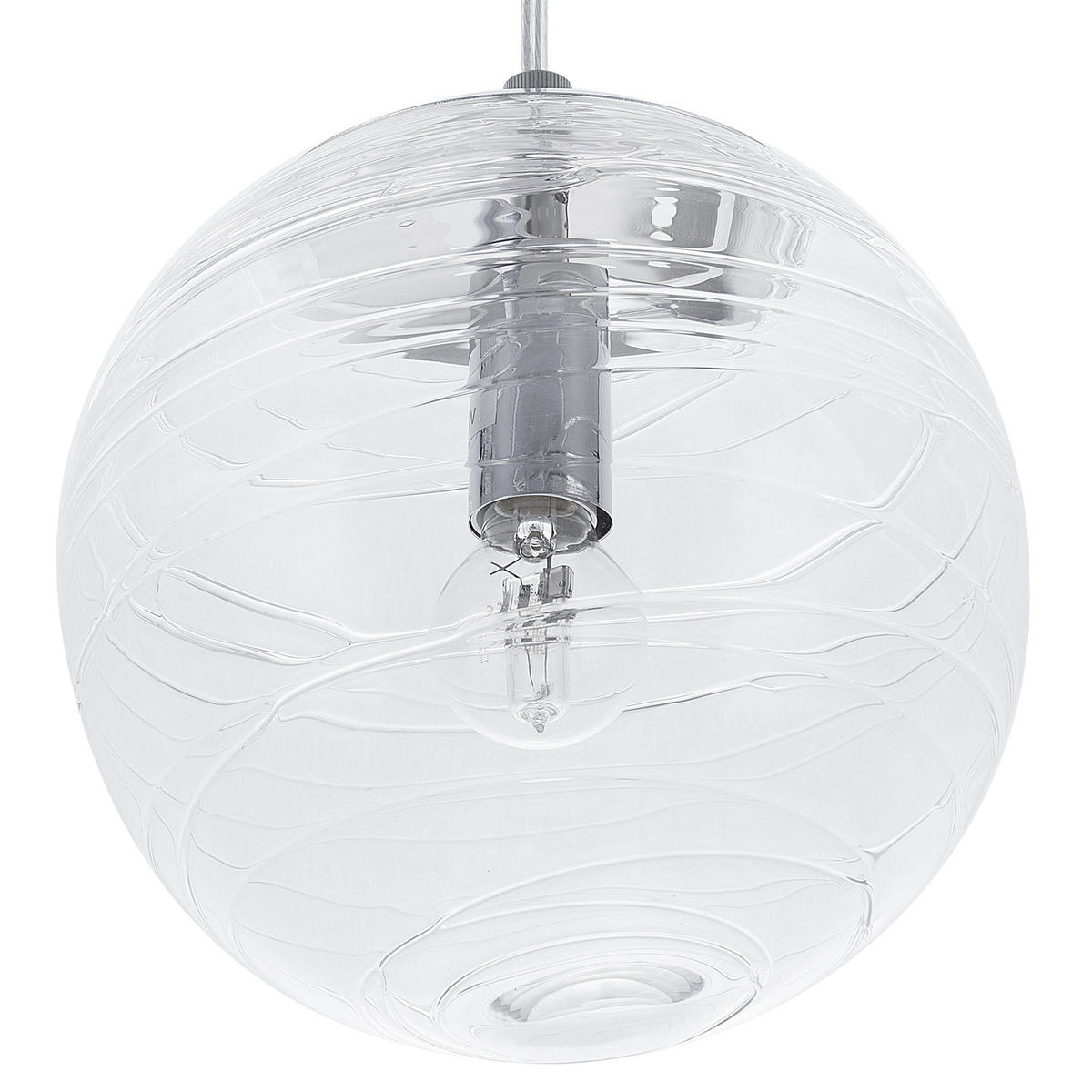 HÄNGELEUCHTE Mirna 16/16/120 cm - Transparent, Glas (16/16/120cm) - Beliani