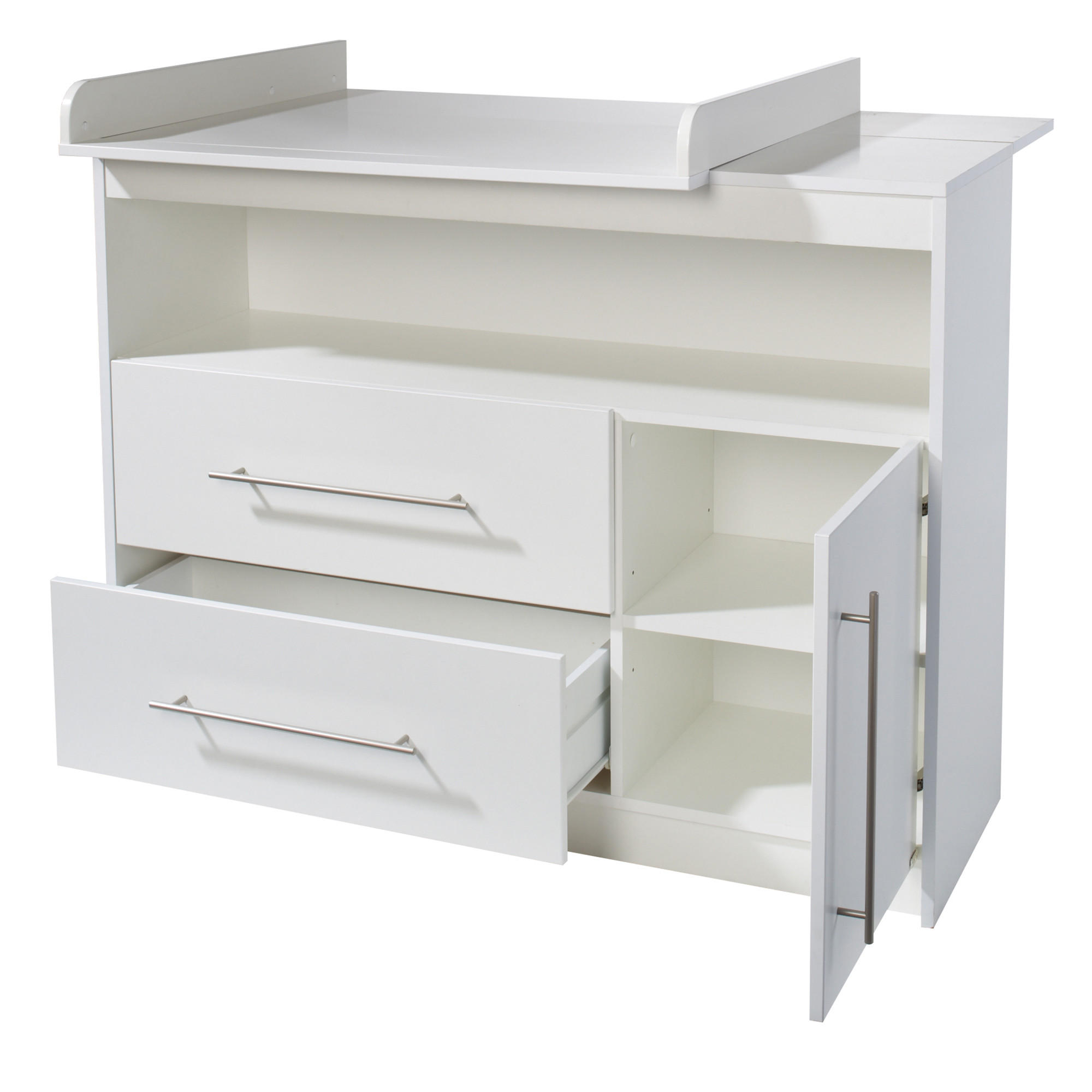 WICKELKOMMODE Maren - Weiß, Holzwerkstoff/Metall (117/98/75cm) - Roba