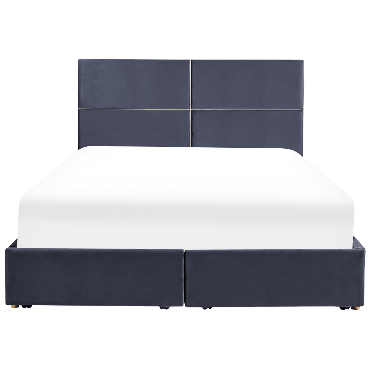 BETT mit Stauraum 180x200 cm Schwarz Vernoyes - Schwarz, Textil (180/200cm) - Beliani