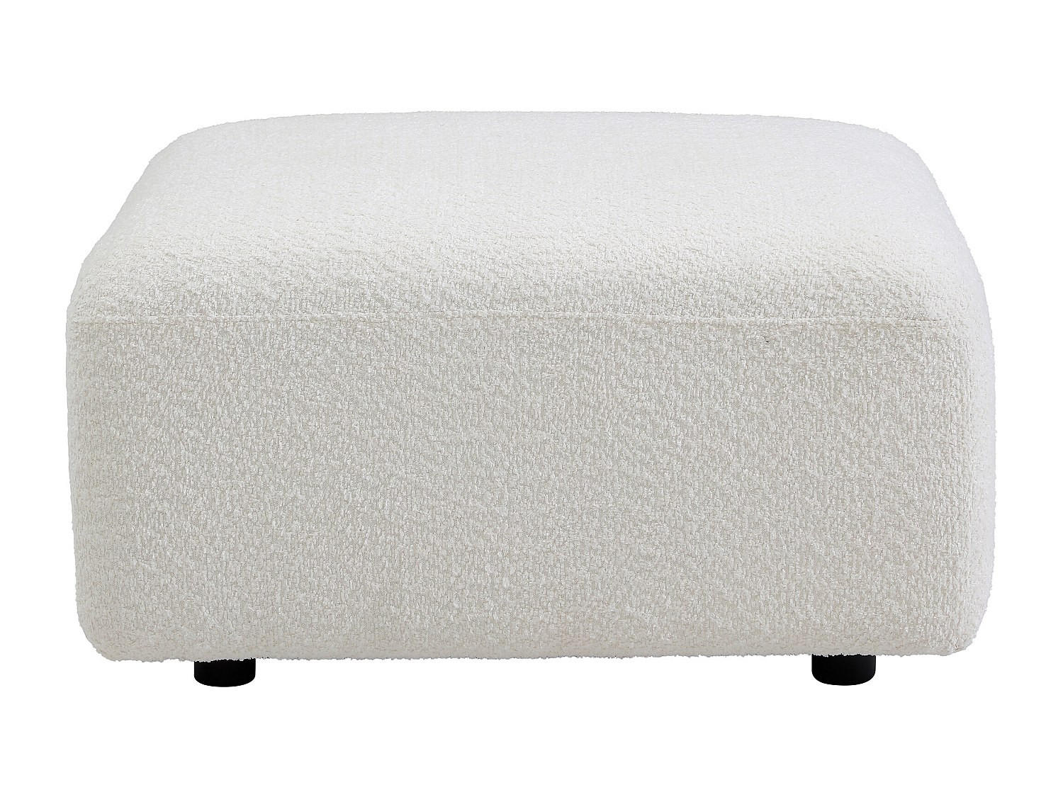 SITZHOCKER - 1 Person - stoff - gebrochenes weiß Danepi - Weiß, Holz/Textil (81/45/81cm) - Vente-Unique
