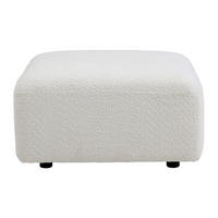 SITZHOCKER - 1 Person - stoff - gebrochenes weiß Danepi - Weiß, Holz/Textil (81/45/81cm) - Vente-Unique