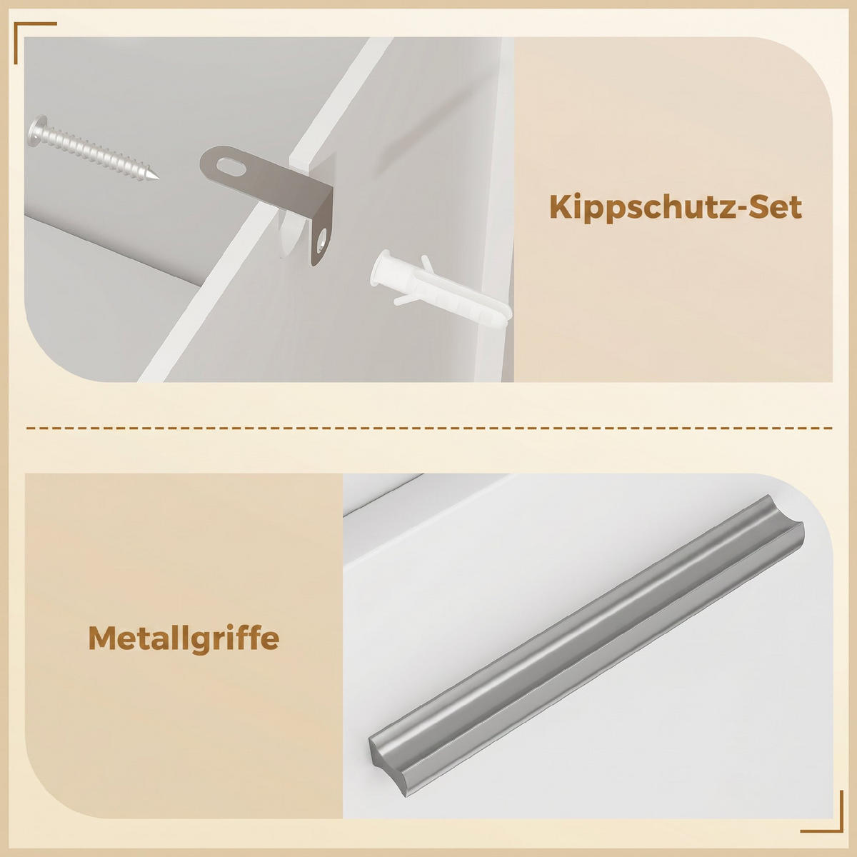 TVÄTTSTÄLLSUNDERSKÅP i MDF, vit - Vit/Silverfärgad, Träbaserade material/Metall (30/60/60cm) - HOMCOM