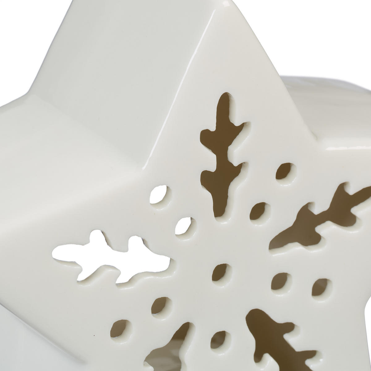 TEELICHTHALTER - Weiß, Keramik (11cm) - Relaxdays