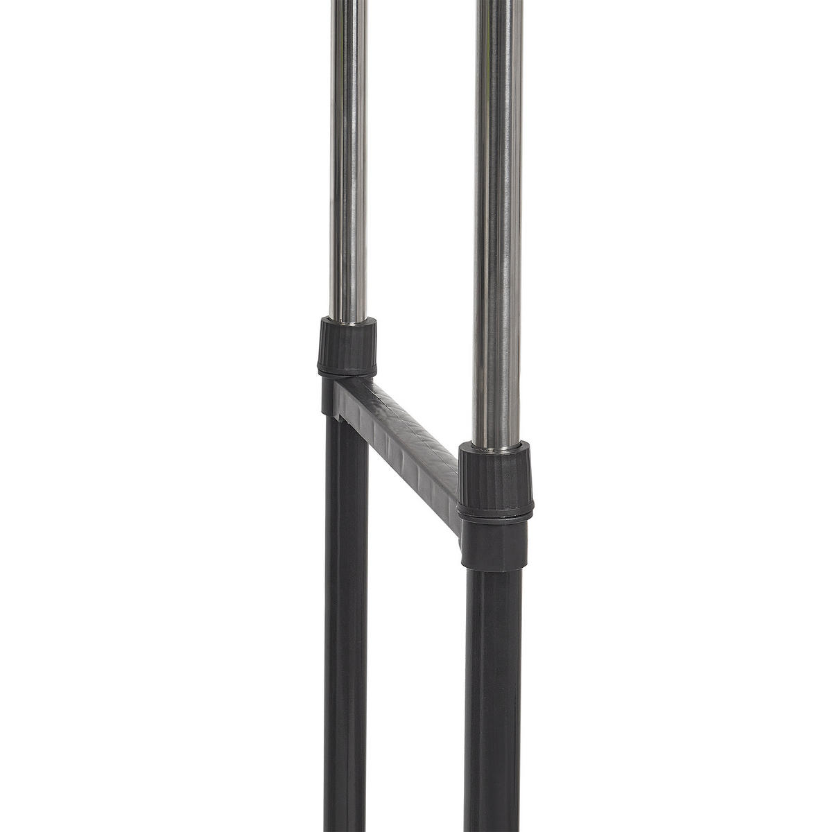 KLEIDERSTÄNDER Metall schwarz/silber 160 cm Gilmer - Silberfarben/Schwarz, Metall (75/160/42cm) - Beliani