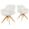 DREHSTUHL Mika-Nele - Honigeiche/Creme, Eichenholz/Holz (65/81/66cm) - DUBI Möbel