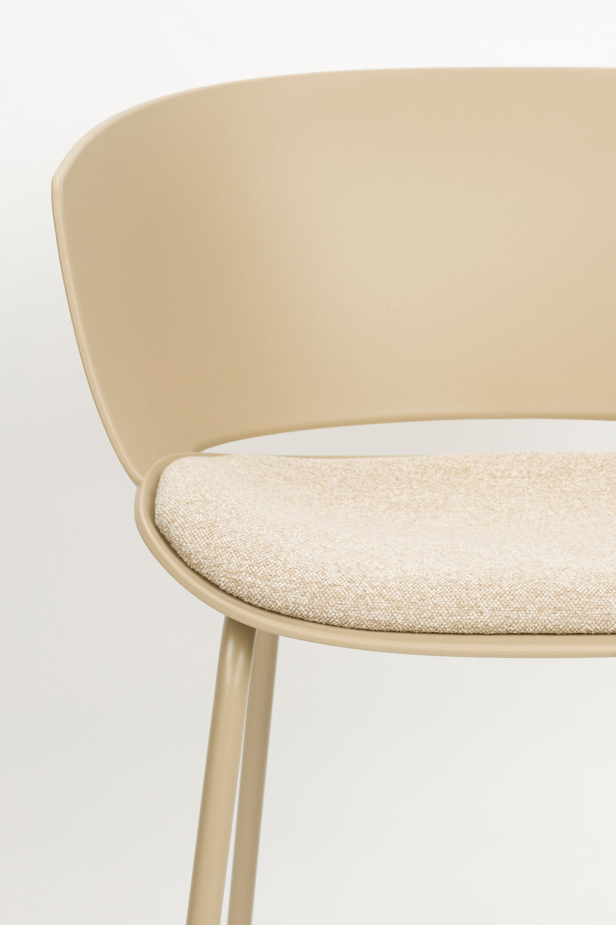 ESSZIMMERSTUHL Jessica - Beige - 54.5/59/80.5 cm - 4er-Set - Beige, Kunststoff (59/80.5/54.5cm)