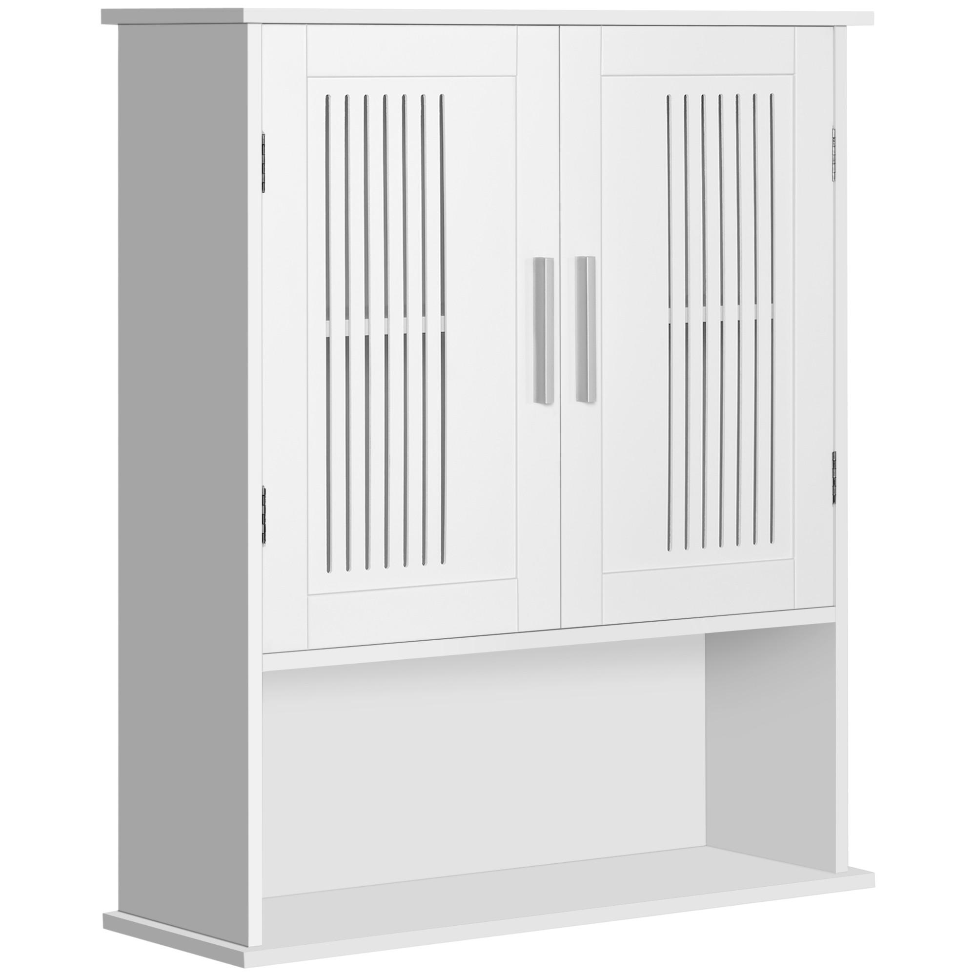 HÄNGESCHRANK DE-15906 mit 2 Türen & verstellbarem Einlegeboden Weiß - Weiß, Holzwerkstoff (20/70/60cm) - ComfortXL