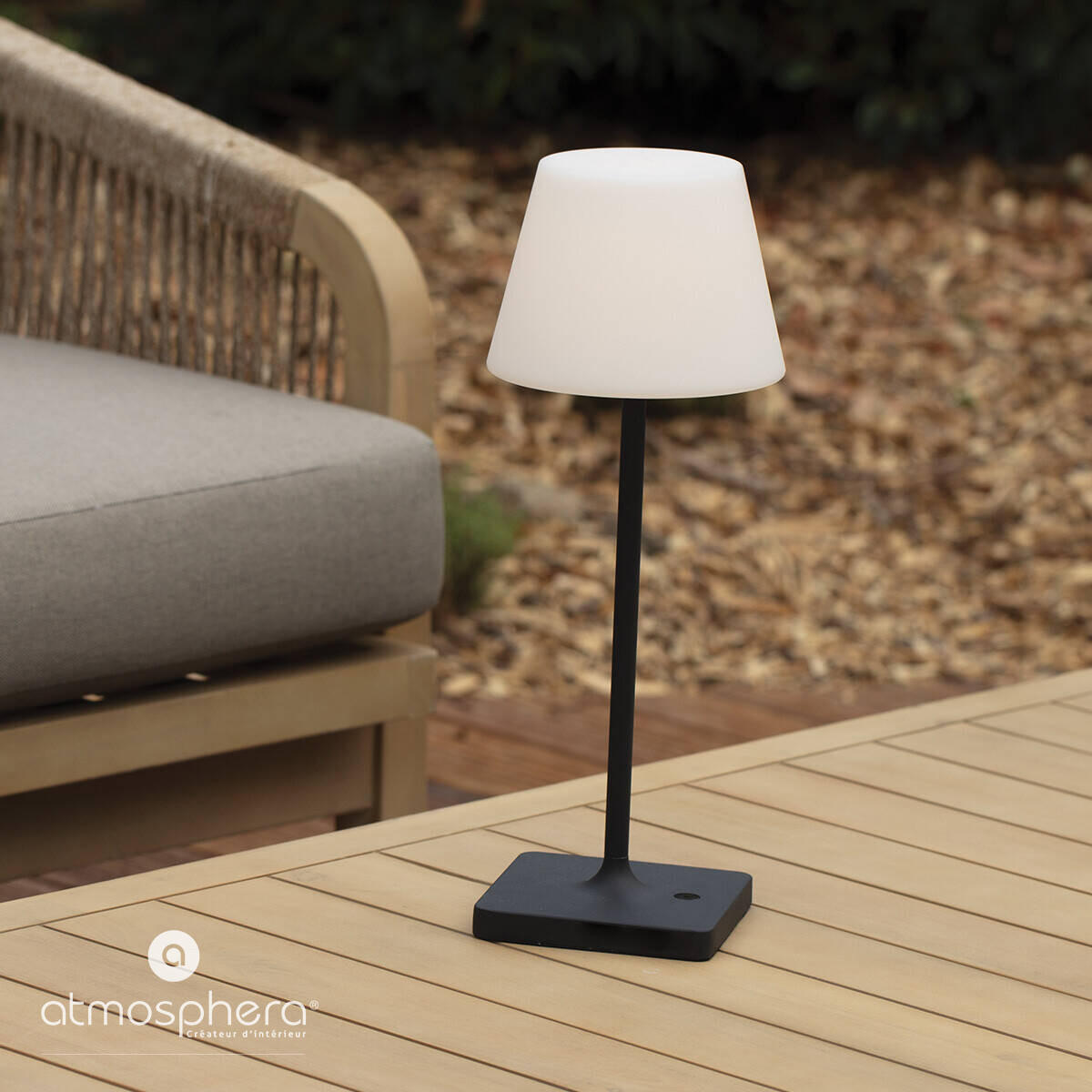 GARTENLAMPE Rony 39 cm - Schwarz, Metall (15.5/15.5/39cm) - Atmosphera Createur d´interieur