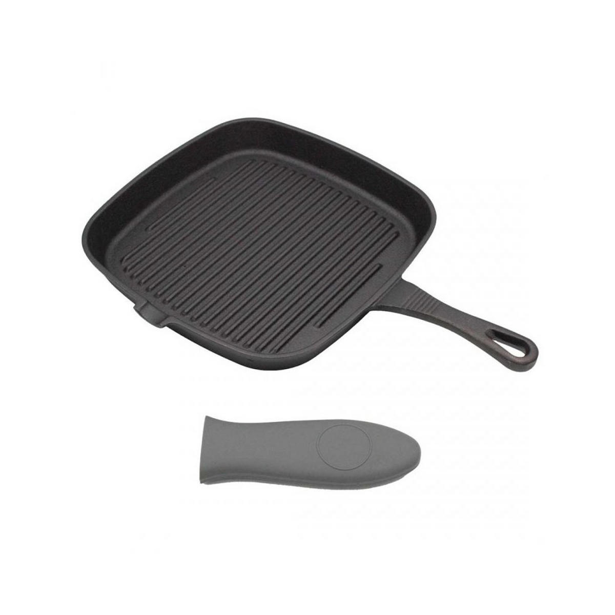 GRILLPFANNE Schwarz 38.5/24/4 cm 62012 - Schwarz, Kunststoff (24cm) - Brunbeste