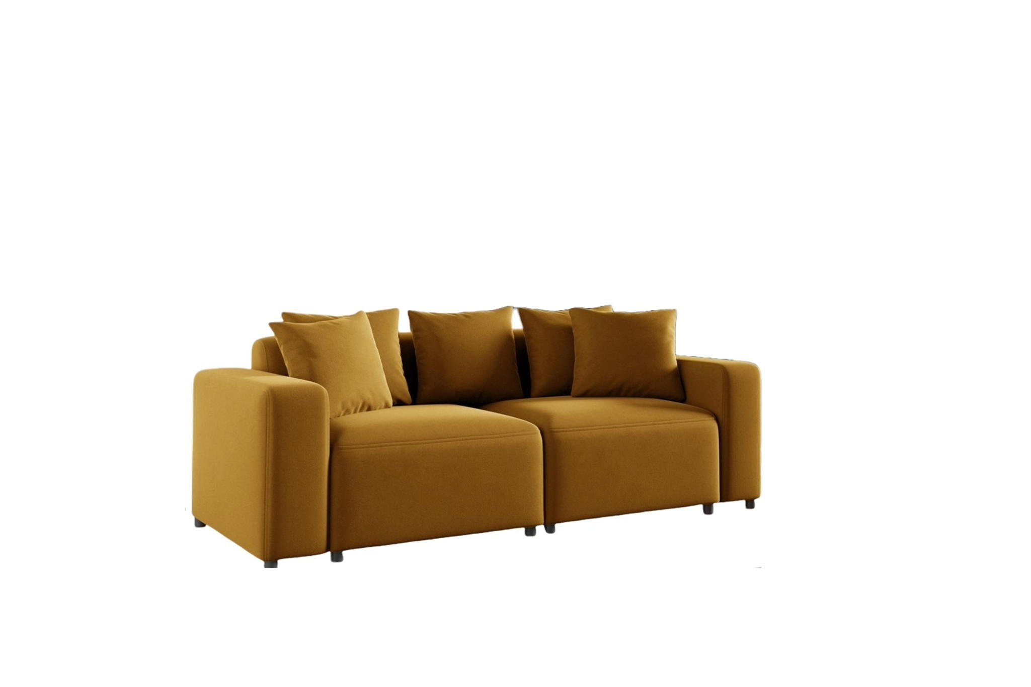 SOFA Megan 2-sitzer In Salvador - Honig, Holzwerkstoff/Textil (236/75/98cm) - Fun Möbel