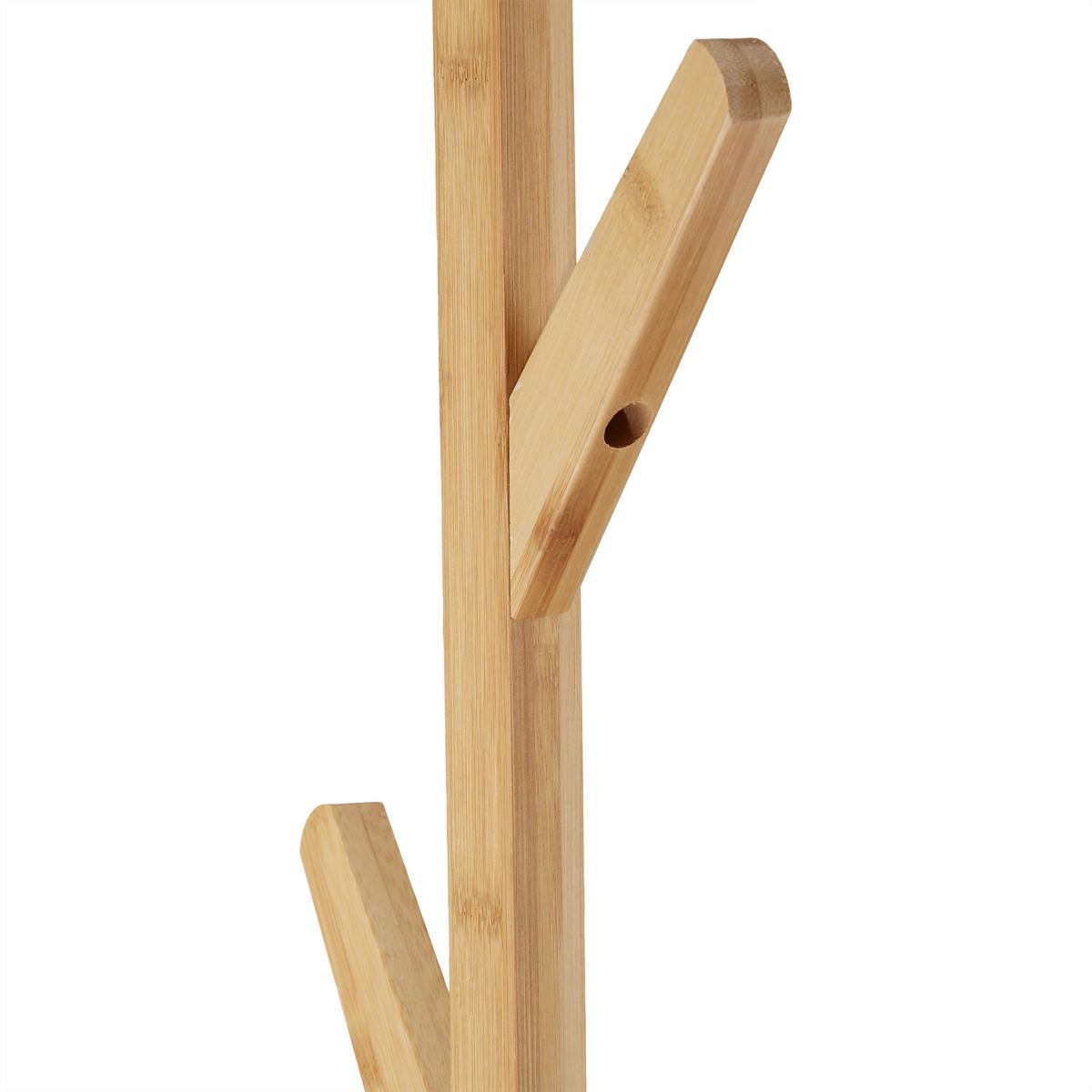 KLEIDERSTÄNDER - Hellbraun, Holz/Holzwerkstoff (49/164/28cm) - Relaxdays