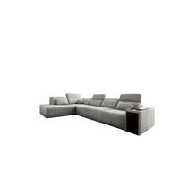 ECKSOFA L-Form Mindy XI Mit Schlaffunktion Und Verstellbarer Rückenlehne Stoff Verita Hellgrau Links - Hellgrau, Holz/Textil (230/350cm) - Kaiser Möbel