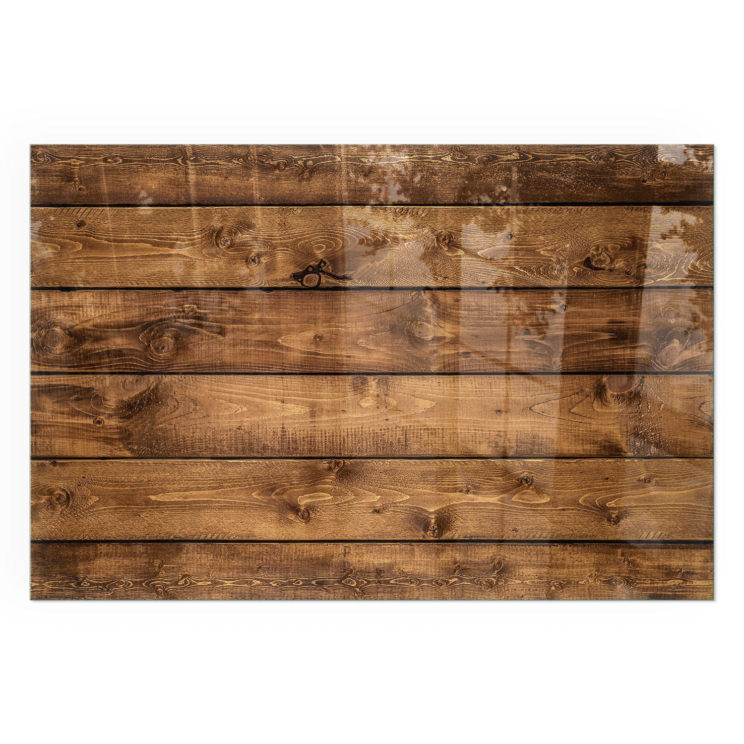 GLASPLATTE für Kamin 120x80 cm - Braun, Glas (120/80/0.4cm) - TULUP