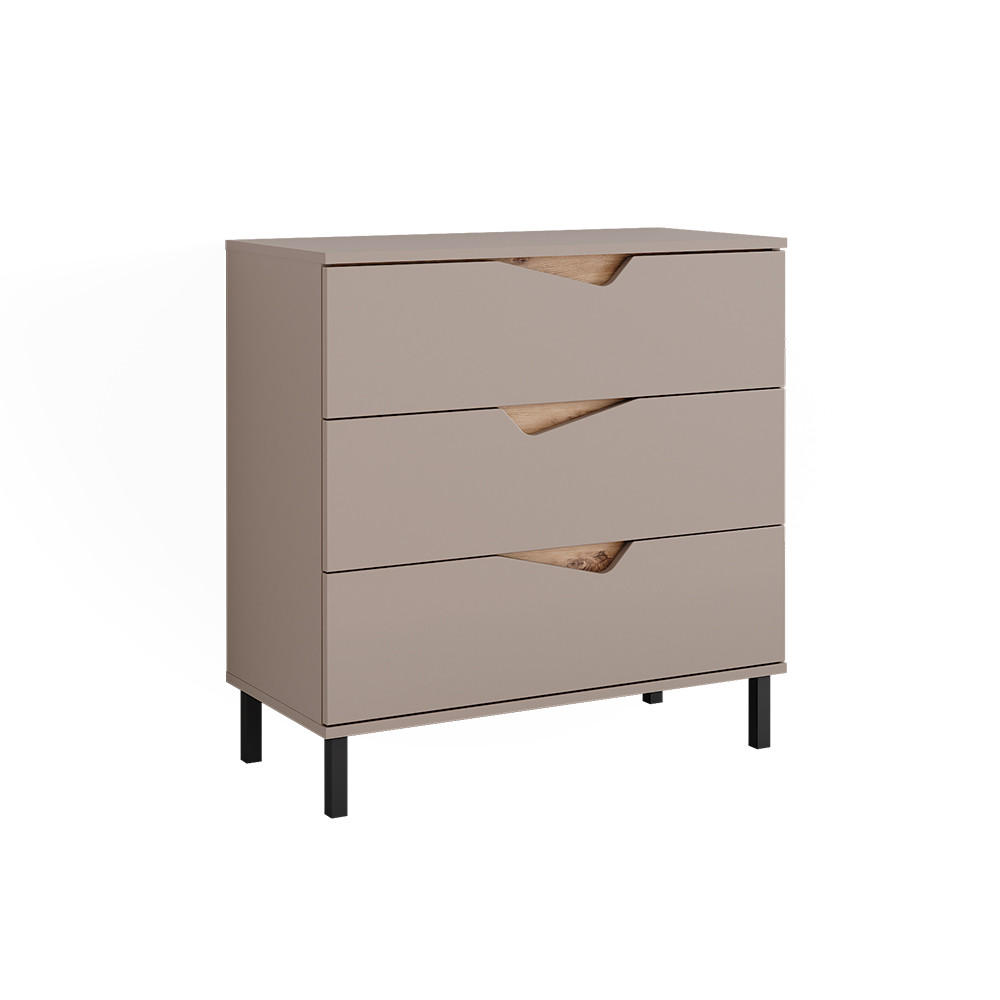 Vicco KREDENC Marelle Béžový dub/Artisan 80 x 81.2 cm se 3 zásuvkami