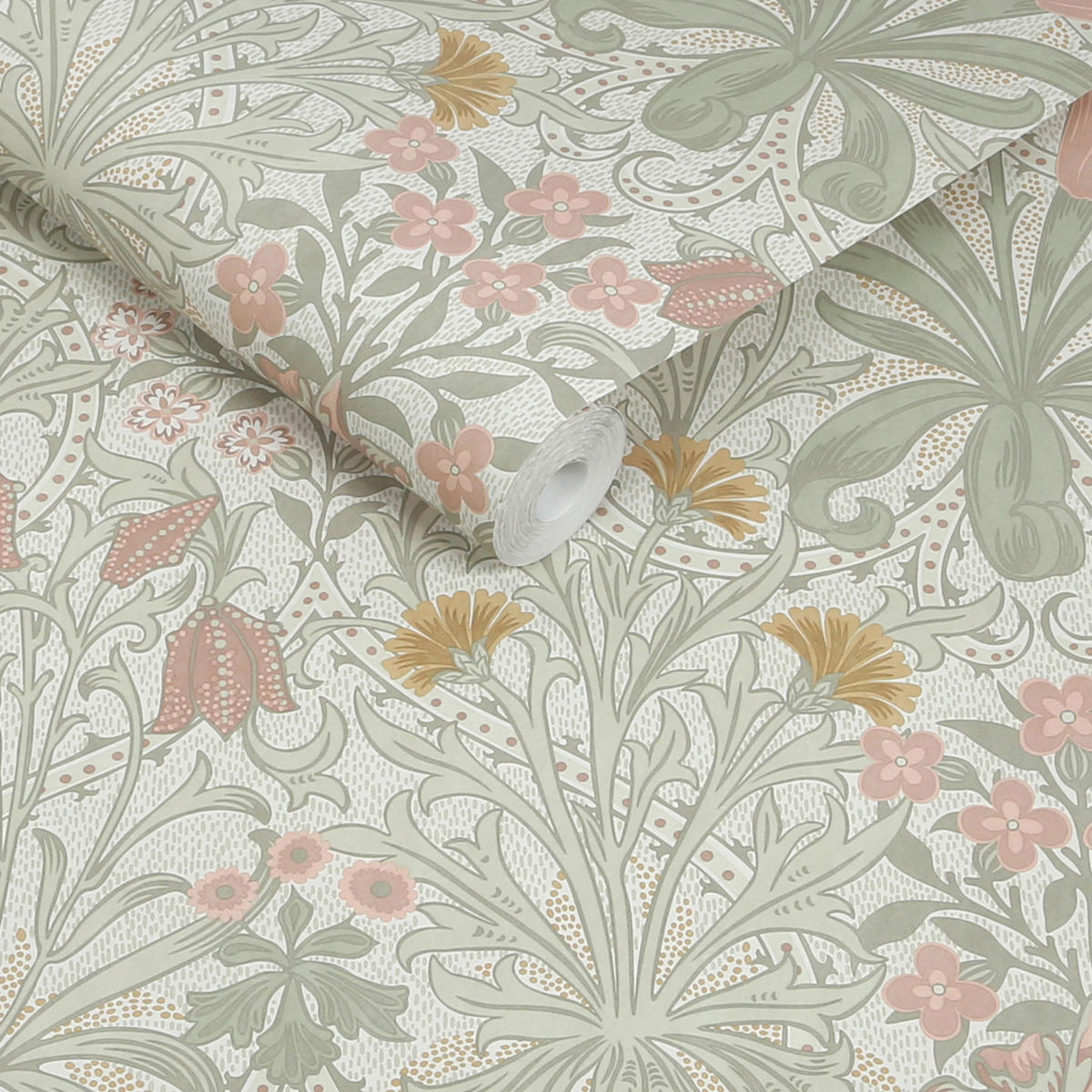 VLIESTAPETE Waldunkräuter 1000x52cm - Salbeigrün, Papier/Kunststoff (52/1000cm) - William Morris at Home