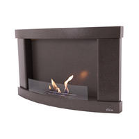 BIOETHANOL-KAMIN Grau Wandmodell inklusive 1 L Brennblock - Grau, Metall (97/59/15cm) - Purline