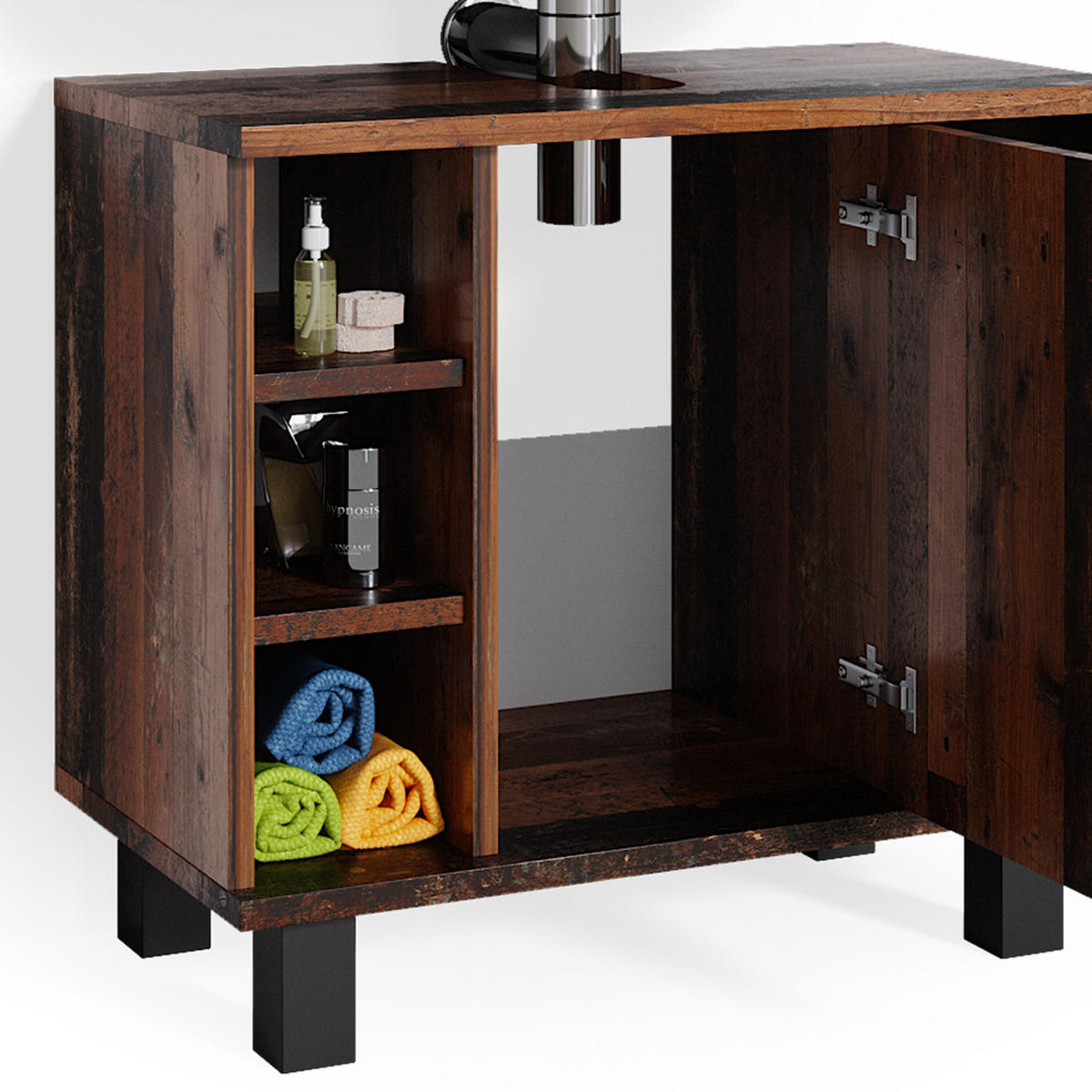 WASCHBECKENUNTERSCHRANK Fynn Antikholz 60 x 54 cm - Eichefarben, Holzwerkstoff (60/54/32cm) - Vicco