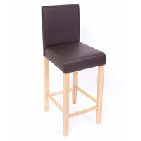 BARHOCKER Braun 2er-Set - Braun, Leder (41/109/50cm) - MCW