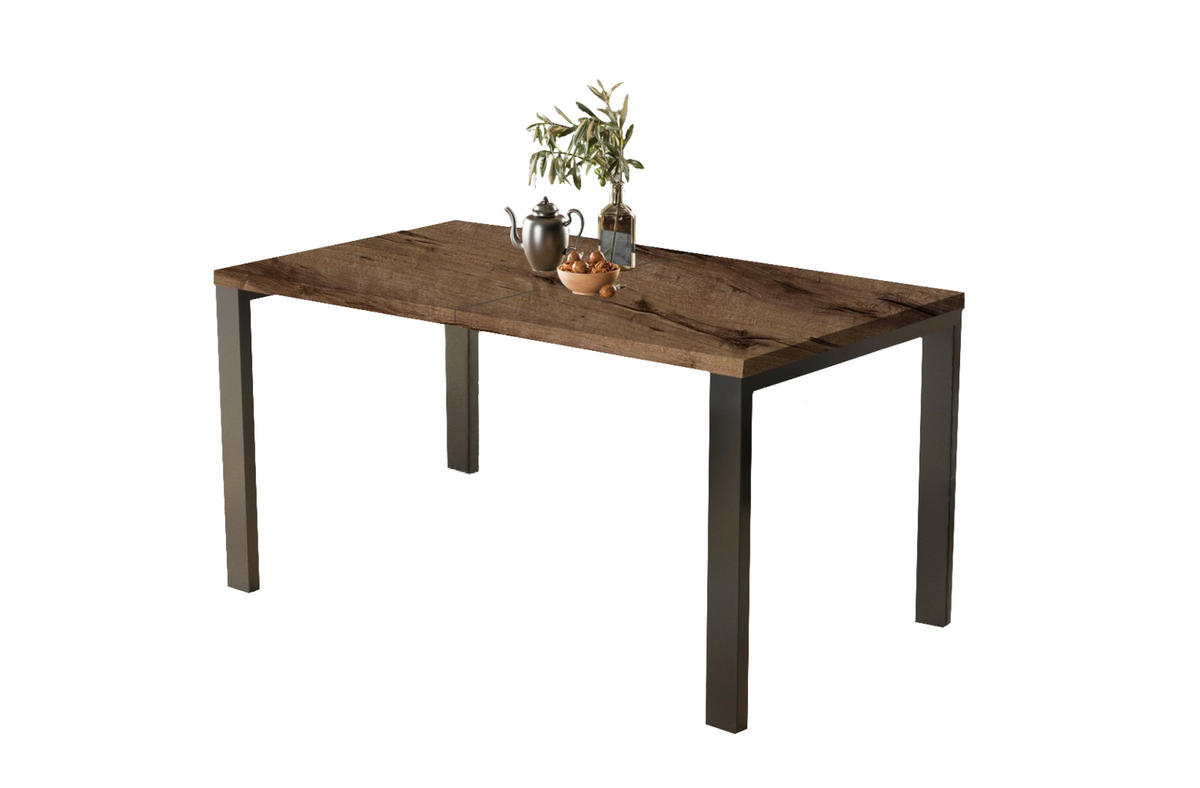 ESSTISCH Garant ausziehbar - Mooreichefarben, Holzwerkstoff (80/80/76cm) - Endo-Moebel