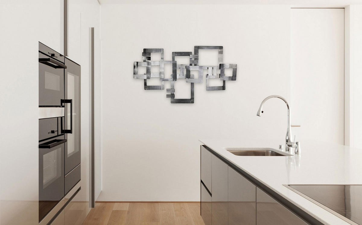 WANDDEKO Silber 110/64 cm - Silberfarben, Metall (2.6/64/7cm) - KUNSTLOFT
