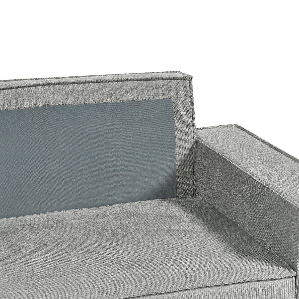 3-SITZER-ECKSOFA grau linksseitig mit Schlaffunktion Stauraum Karila - Grau, Textil (250/150cm) - Beliani