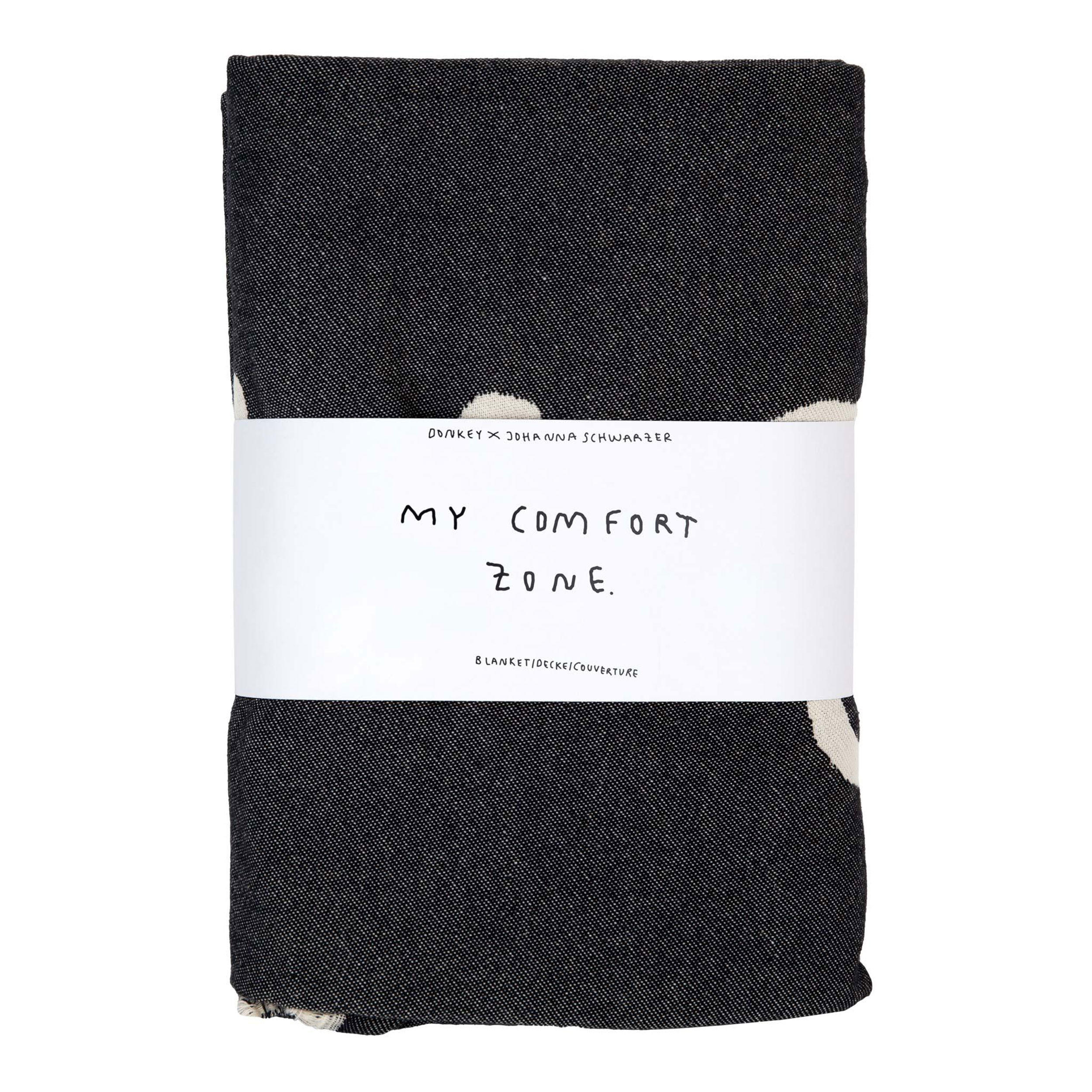 KUSCHELDECKE My Comfort Zone, Johanna Schwarzer, Baumwolle, ca. 130 x 180 cm - Grau, Textil (130/200cm) - Donkey Products