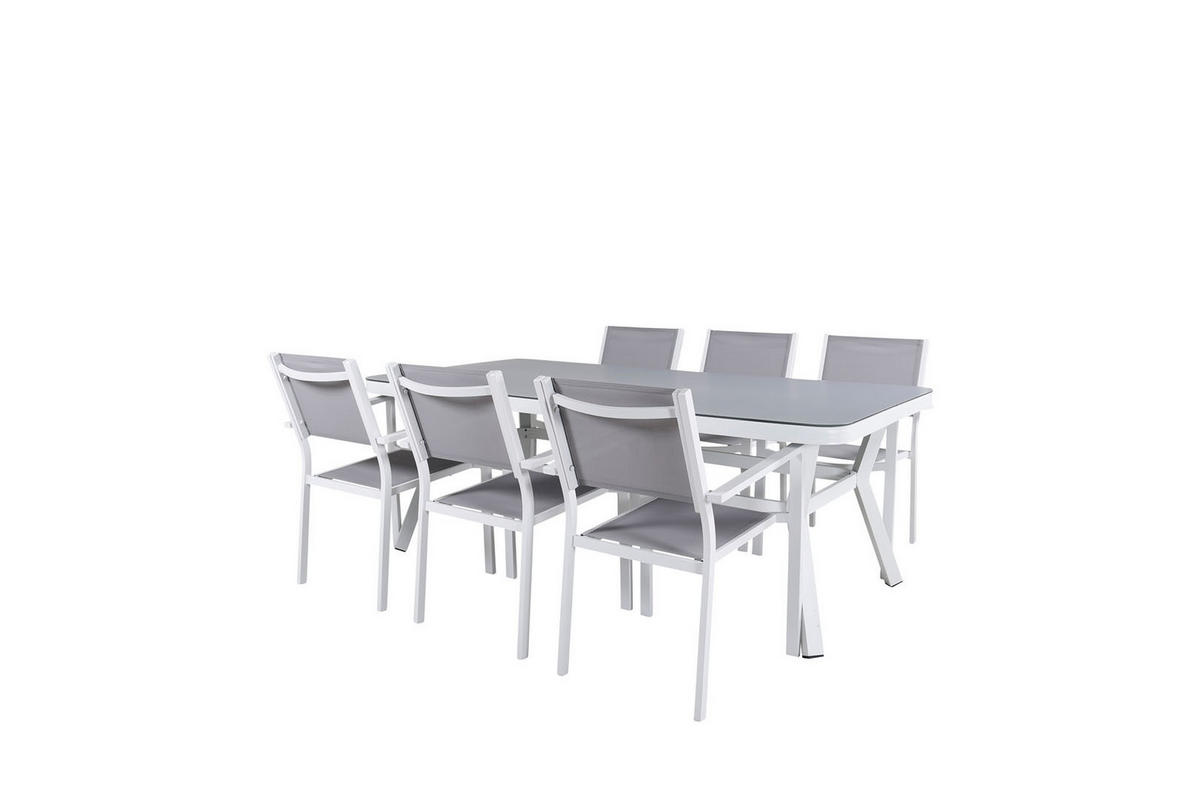 GARTENTISCHGRUPPE Schwarz - Schwarz, Holzwerkstoff - ebuy24