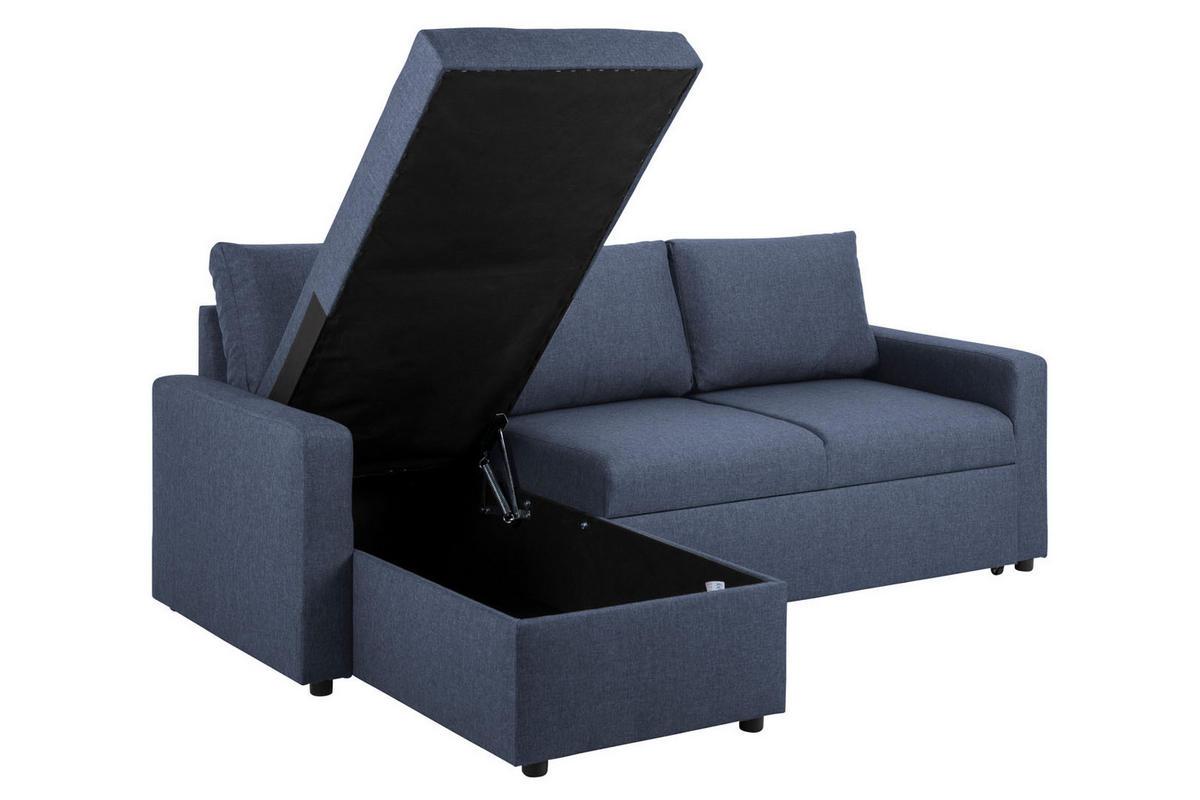 SCHLAFSOFA blau - Blau, Holzwerkstoff (218/155cm) - ebuy24