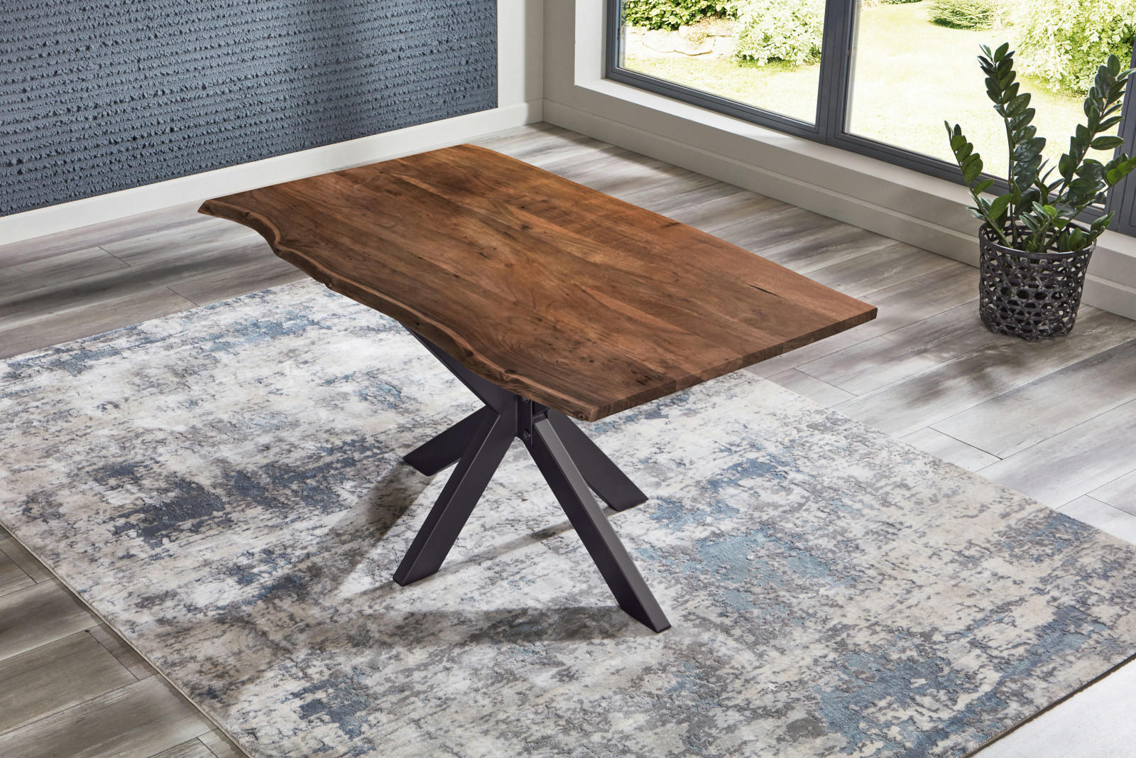 TISCHPLATTE MILO - Braun/Naturfarben, Akazienholz/Holz (80/120/4cm) - SAM