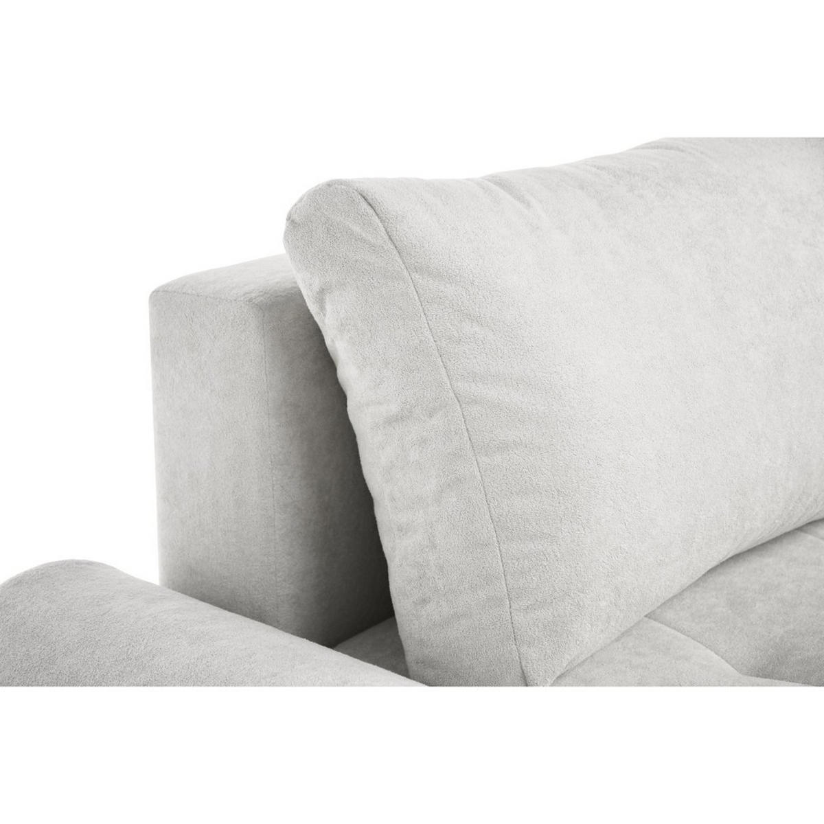 WOHNLANDSCHAFT Costa U Beige, Velours - Beige/Schwarz, Kunststoff/Textil (367/80/169cm) - Beautysofa