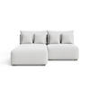 ECKSOFA Ronni Bouclé-Stoff Weiß Links - Weiß, Holz/Textil (206/190cm) - Graingold